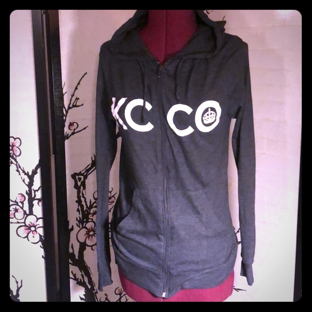 Lightweight grey zip up hoodie